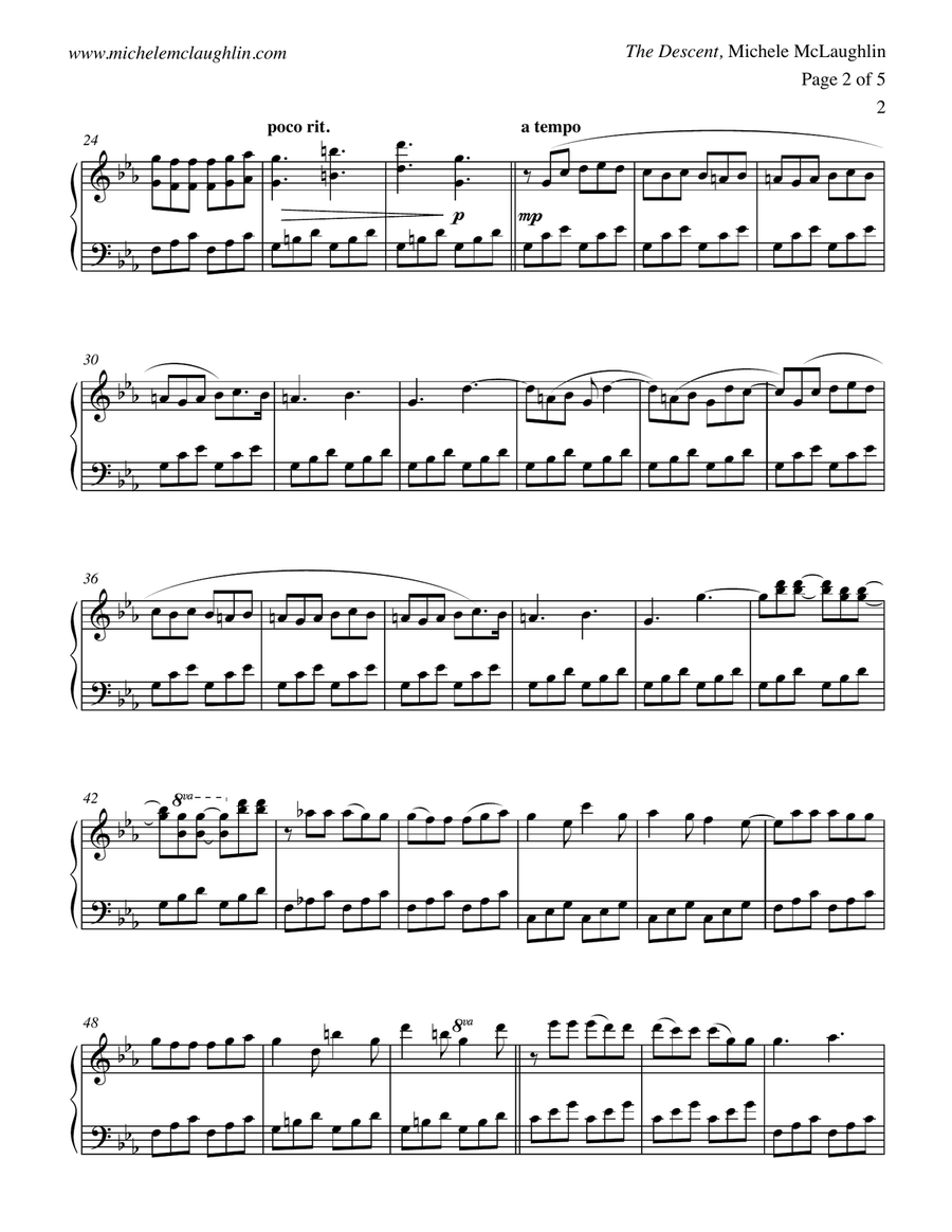 The Descent Piano Solo scores gallery preview page 2