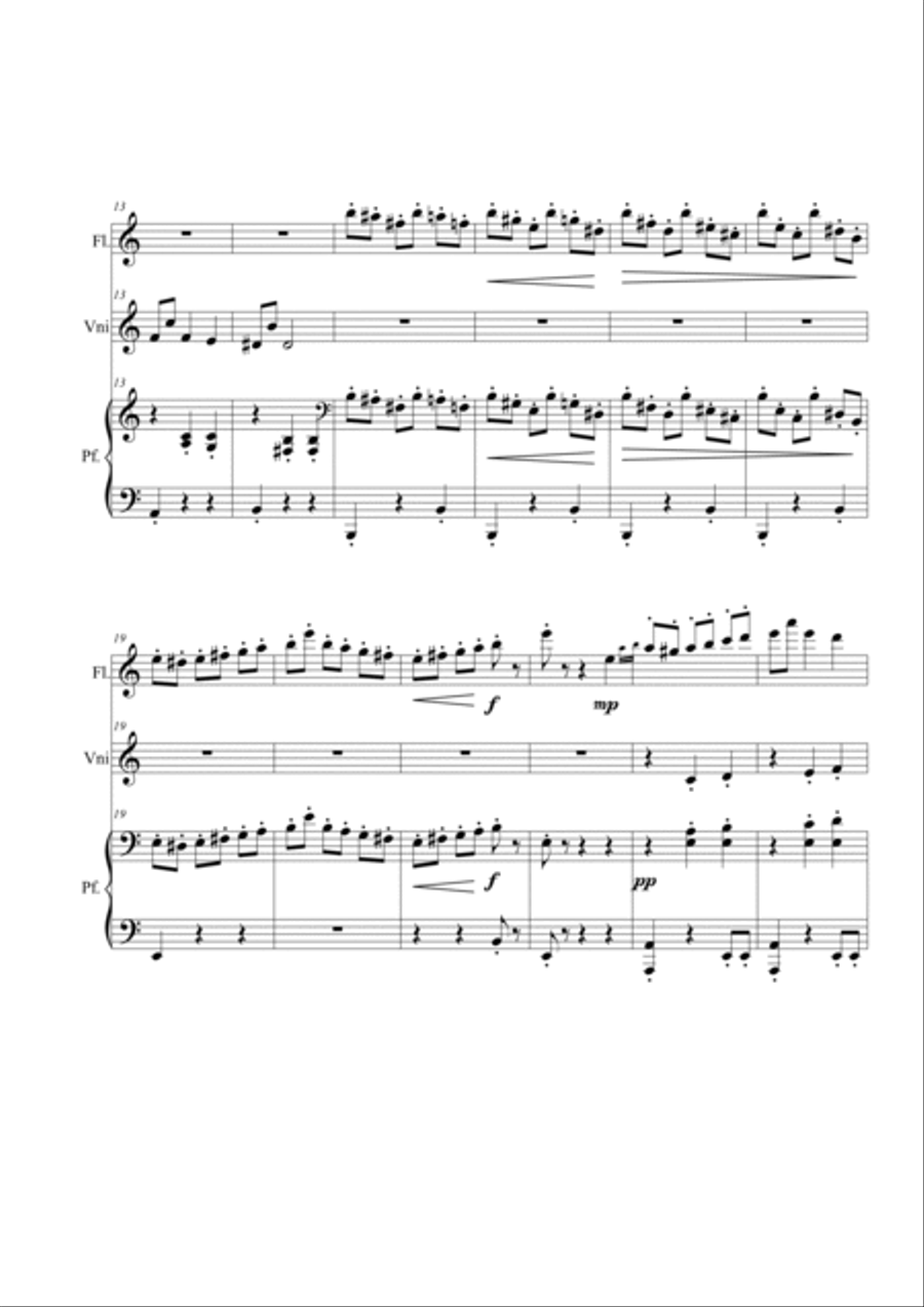 Anitra's Dance Trio Flute scores gallery preview page 2