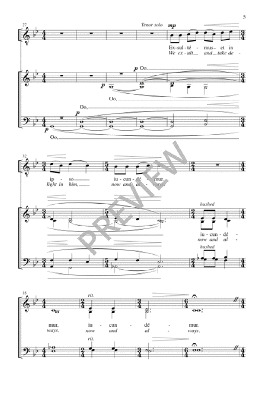 Ubi caritas 4-Part scores gallery preview page 4
