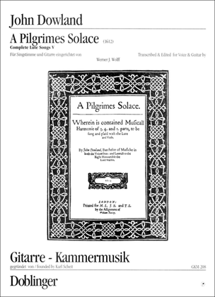 Book cover for A Pilgrim's Solace (Des Pilgers Trost) (Complete Lute Songs V)