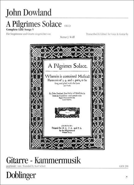 A Pilgrim's Solace (Des Pilgers Trost) (Complete Lute Songs V)