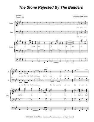 The Stone Rejected By The Builders (Duet for Tenor and Bass solo)