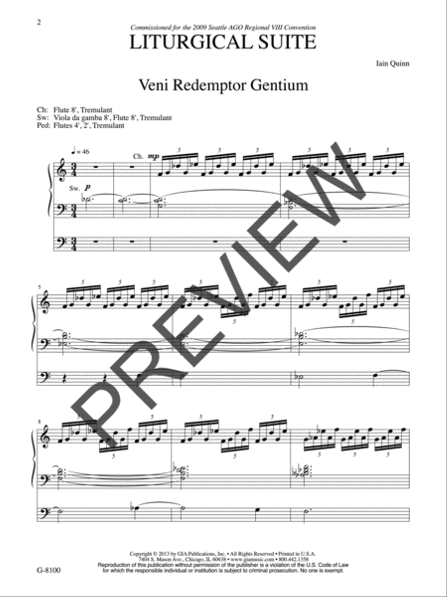 Liturgical Suite Organ scores gallery preview page 2