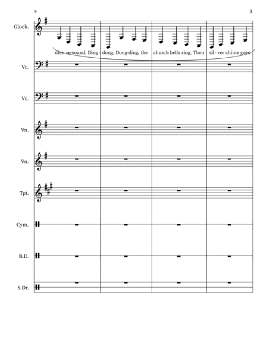 Church Bells Church Bells Small Ensemble scores gallery preview page 3