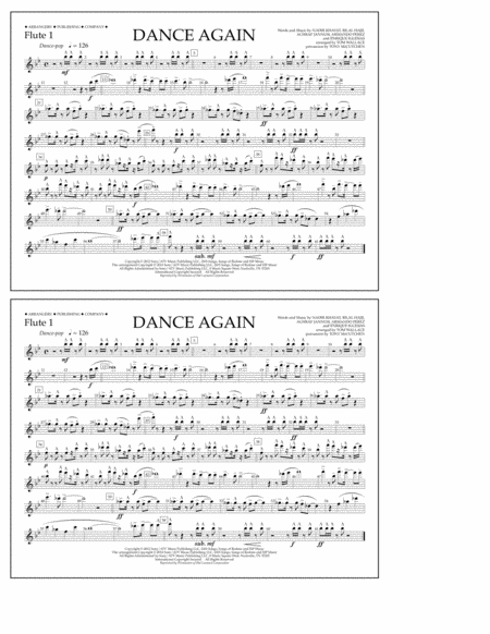 Dance Again - Flute 1
