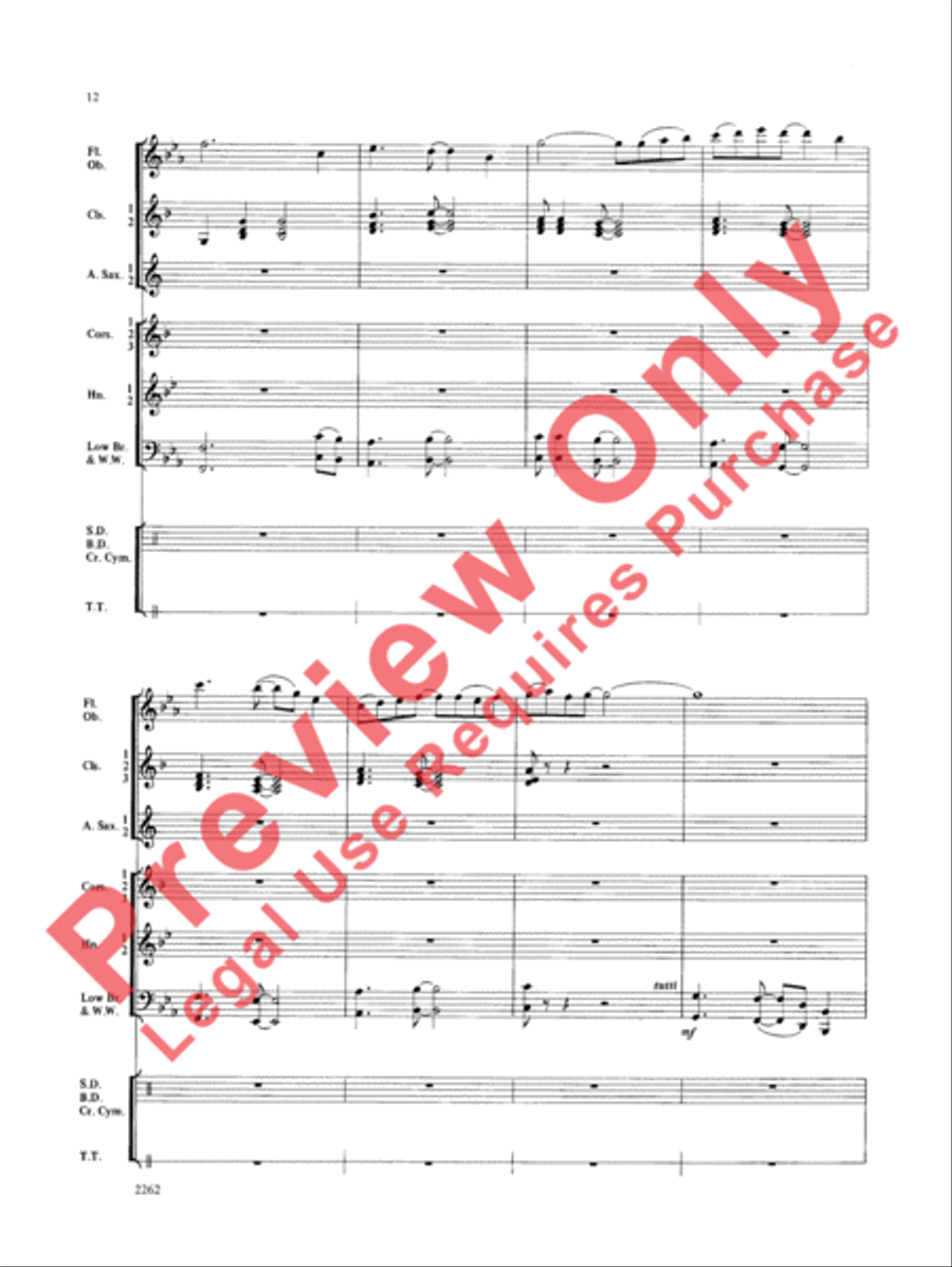 Wood County Celebration Concert Band scores gallery preview page 13