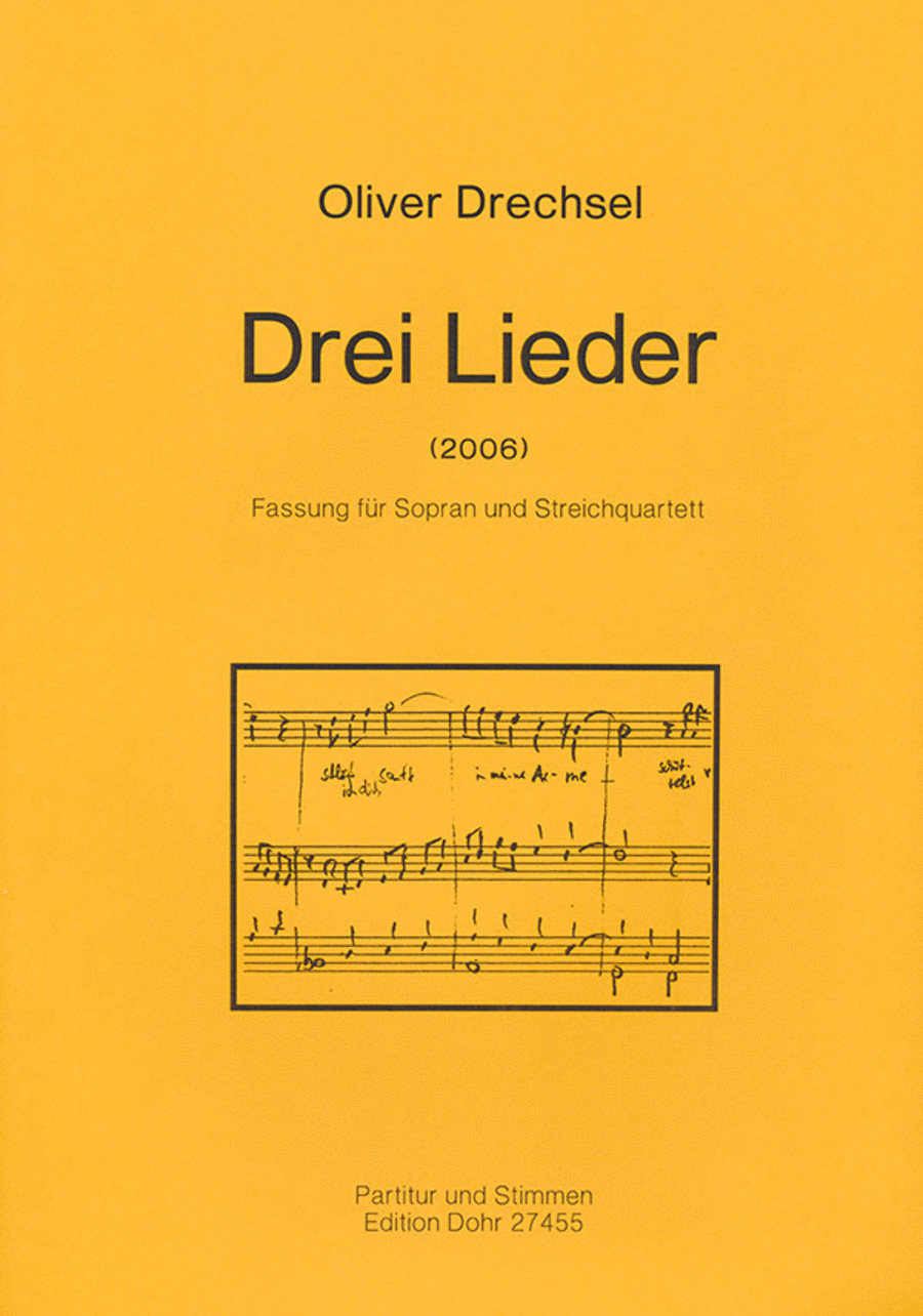 Drei Lieder auf Texte von Dana Spillker op. 32a (Fassung für Sopran und Streichquartett)