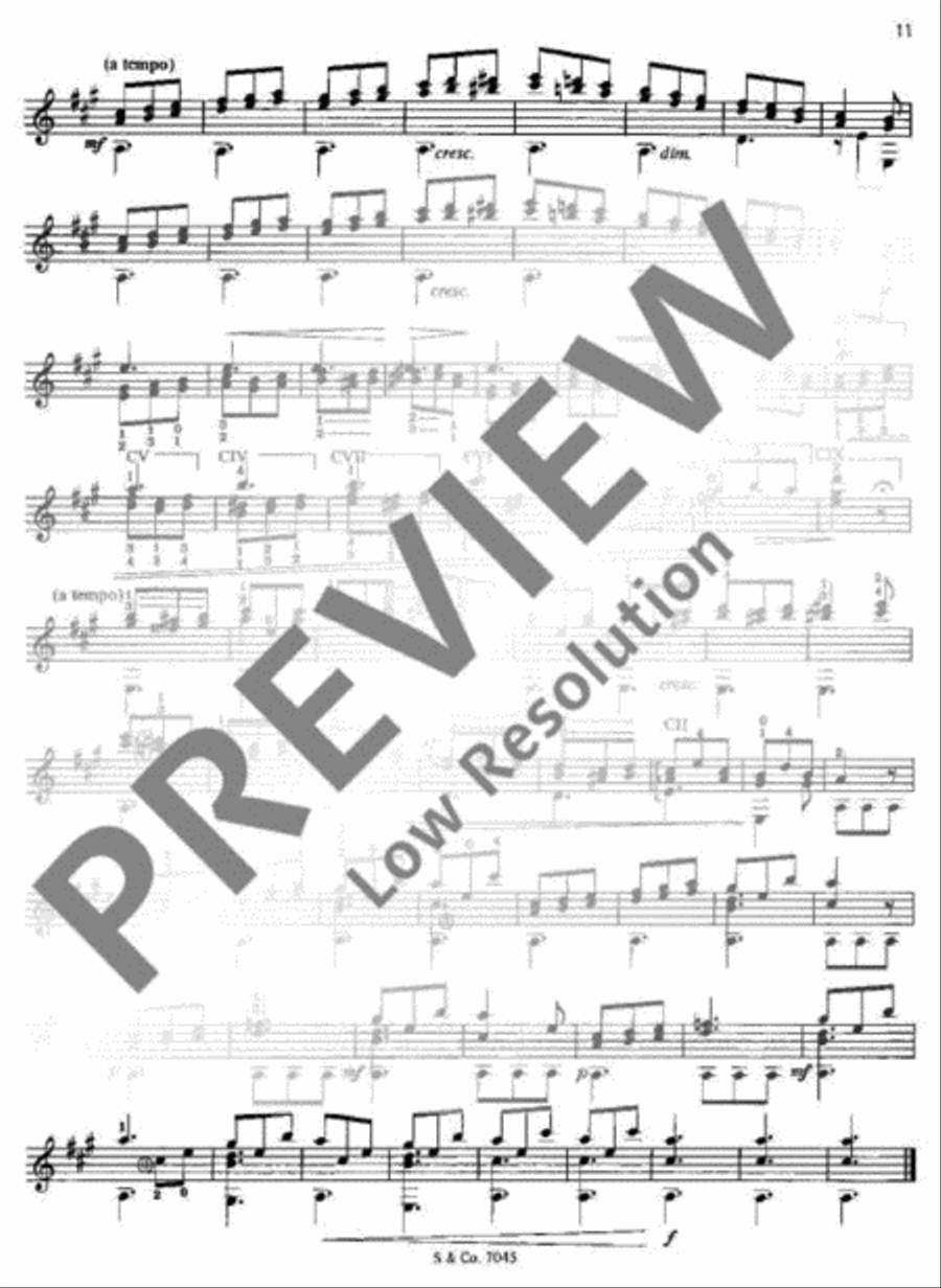 12 Studies 12 Studies Classical Guitar scores gallery preview page 14