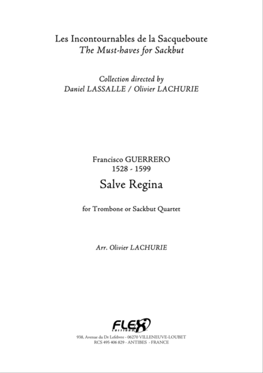 Salve Regina Trombone Quartet scores gallery preview page 1