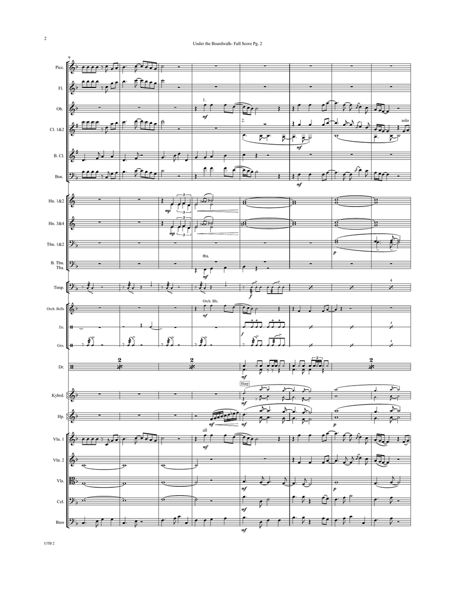 Under The Boardwalk Full Orchestra scores gallery preview page 3