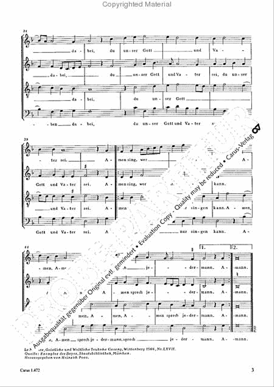 Ach Gott, erhalt uns bei deinem Wort 4-Part scores gallery preview page 4