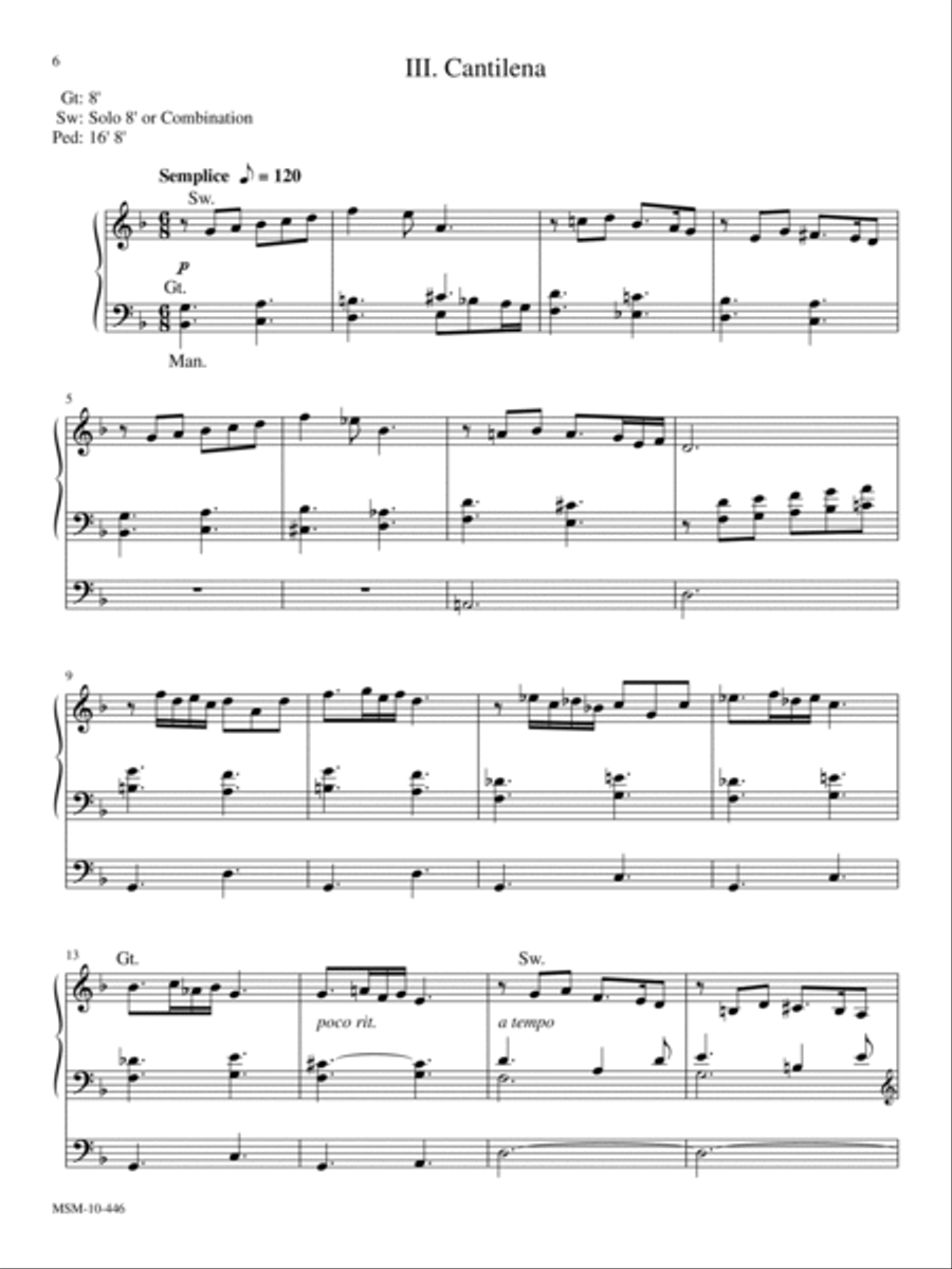 Suite for Organ with Minimal Pedal Organ scores gallery preview page 5