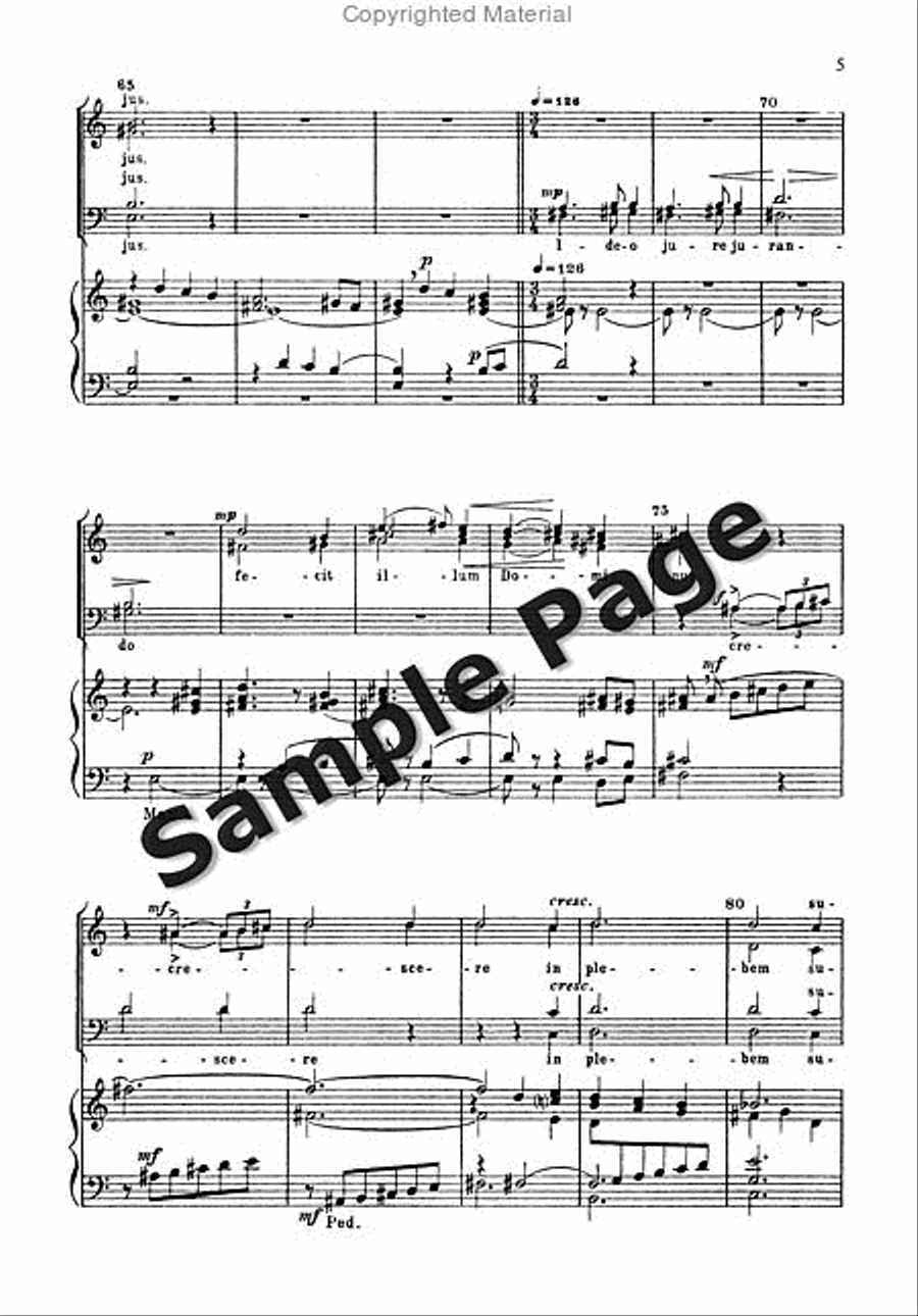 Ecce Sacerdos 4-Part scores gallery preview page 6