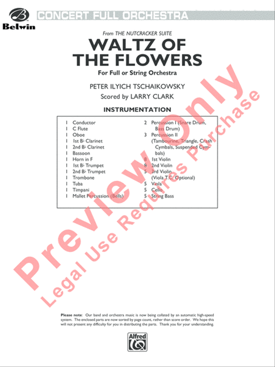 Waltz of the Flowers (from The Nutcracker Suite) Full Orchestra scores gallery preview page 2