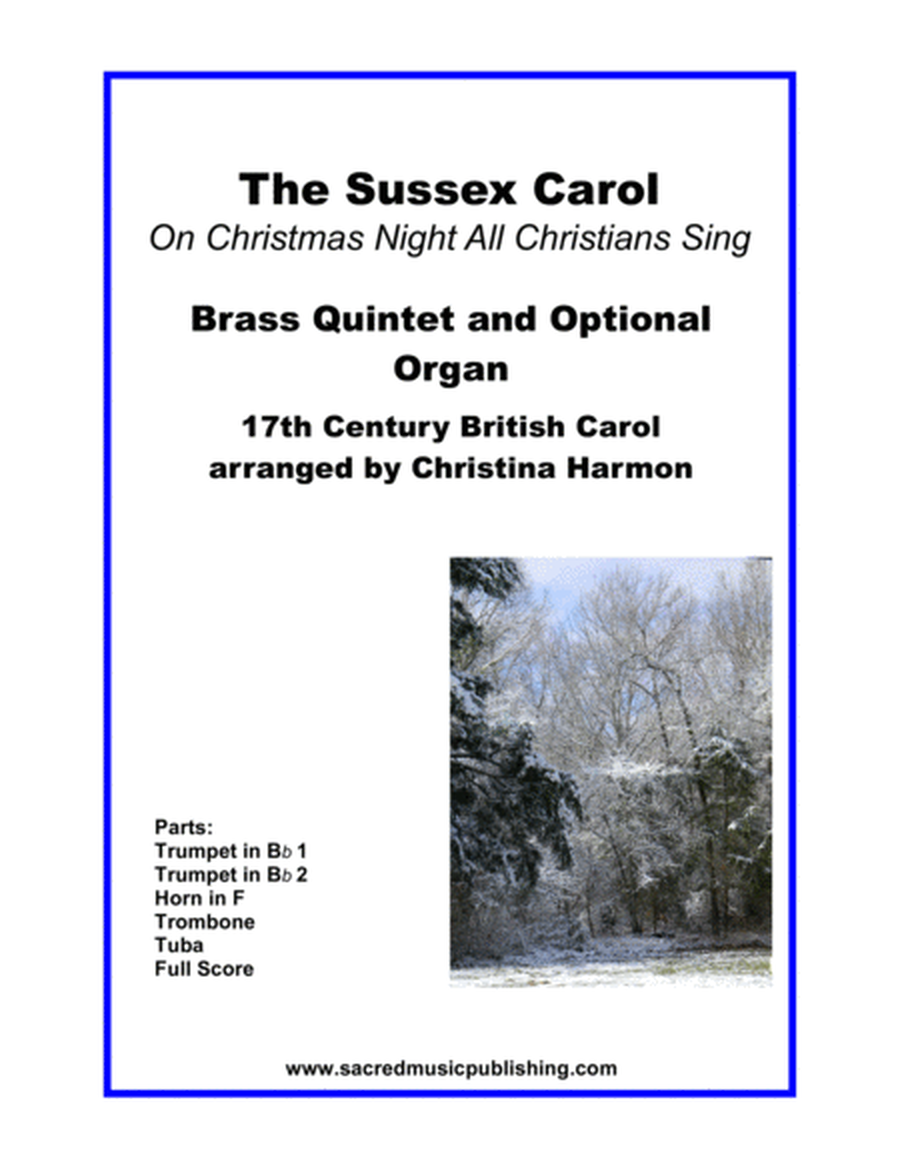 Sussex Carol (On Christmas Night All Christians Sing) - Brass Quintet and Organ image number null