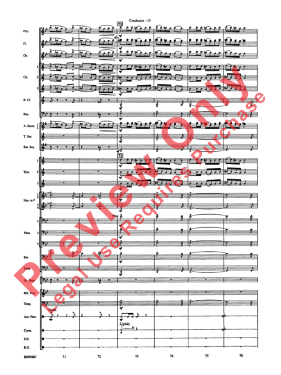 Waterdance Concert Band scores gallery preview page 15