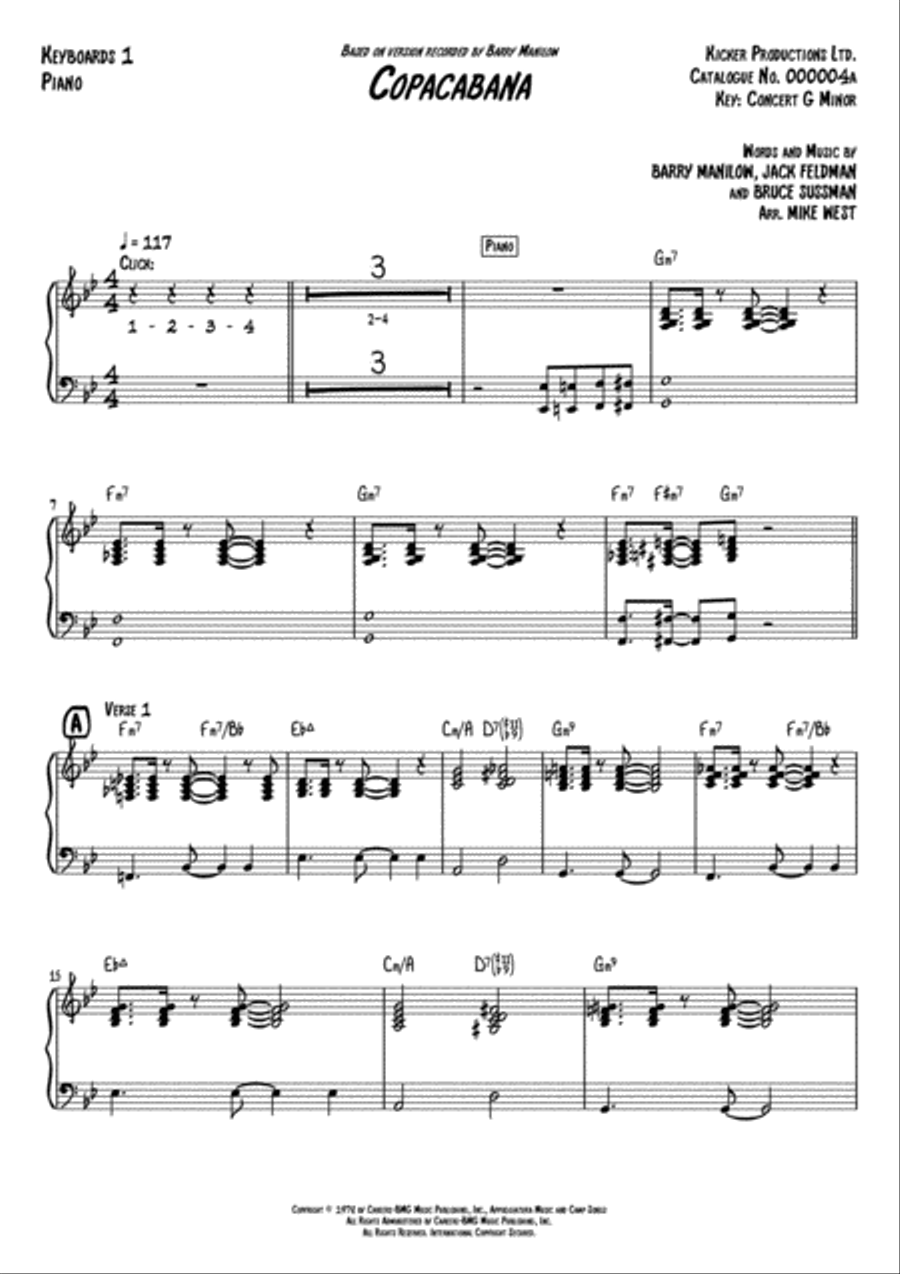 Copacabana (at The Copa) Small Ensemble scores gallery preview page 2