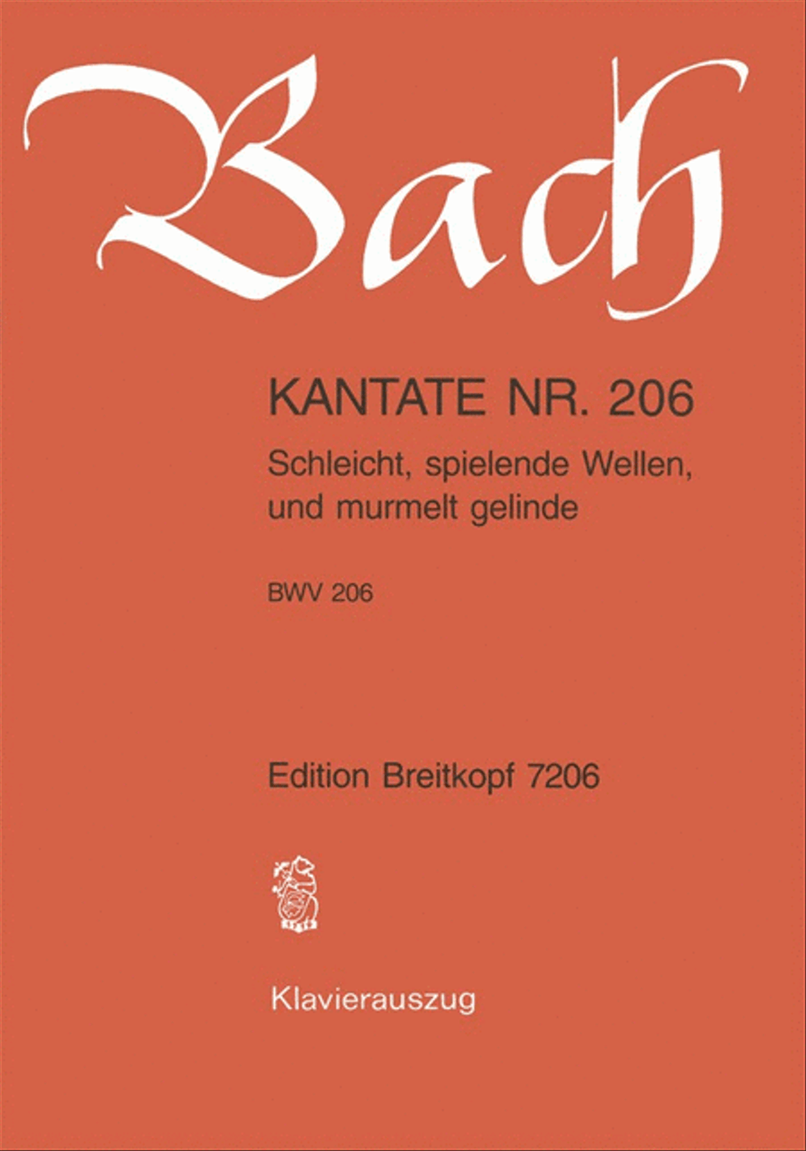 Cantata BWV 206 “Schleicht, spielende Wellen” 4-Part scores gallery preview page 1