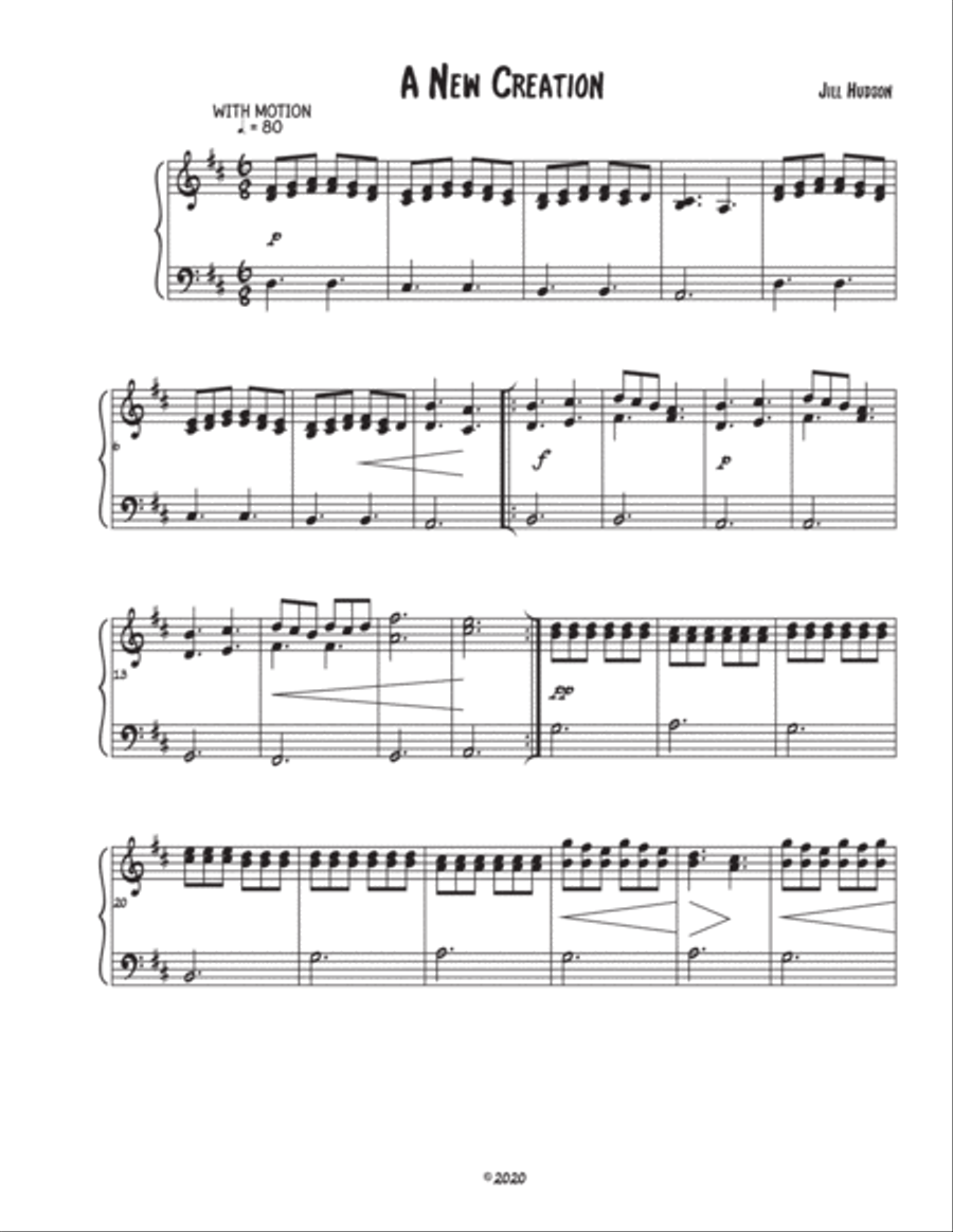 A New Creation Piano Solo scores gallery preview page 2