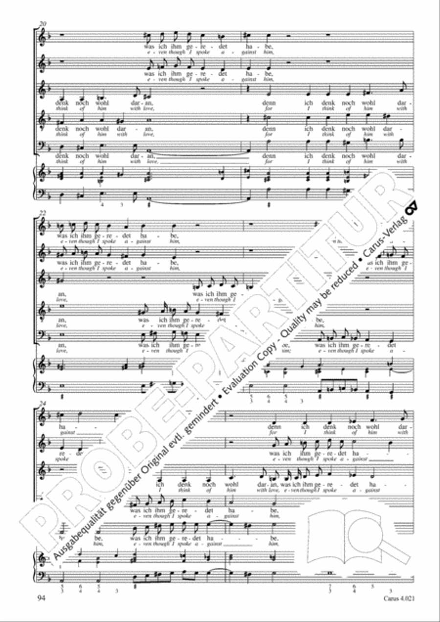 Schein: Israelsbrunnlein. Fontana d'Israel. Complete edition Choir scores gallery preview page 101