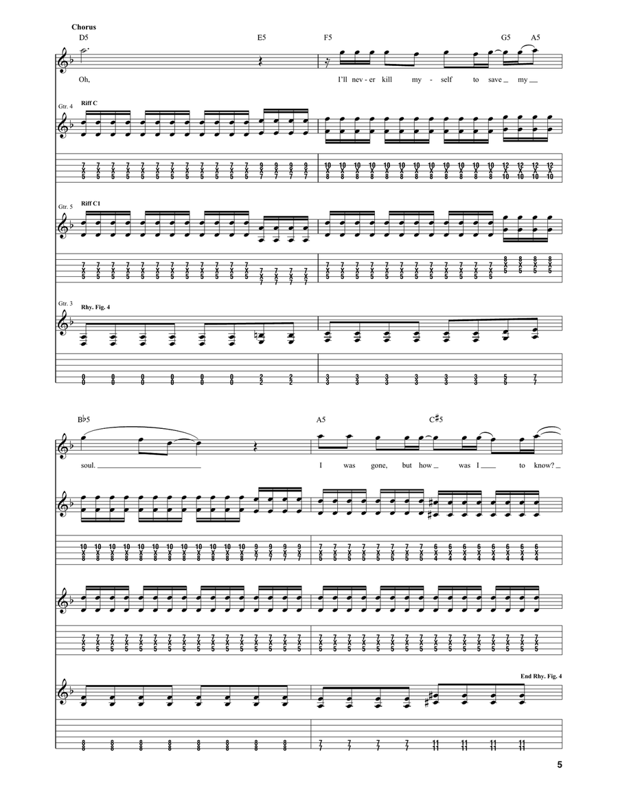 Unsainted Electric Guitar scores gallery preview page 5