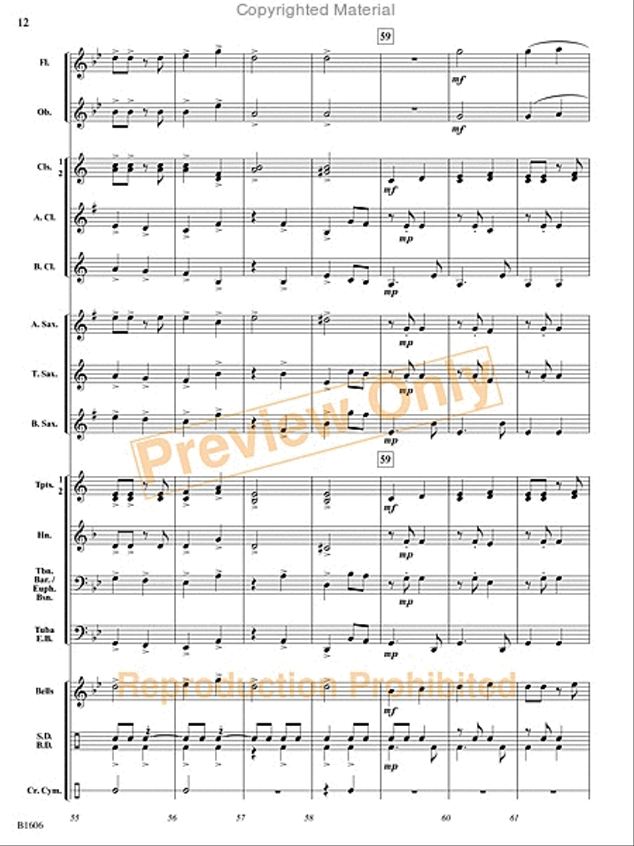 March of the Hyperion Guards Concert Band scores gallery preview page 13