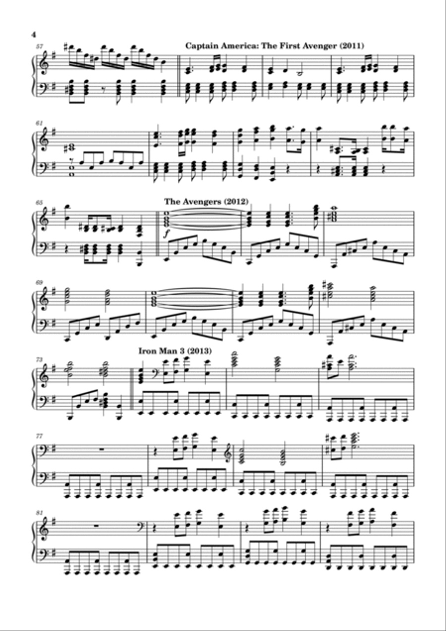Marvel Studios Fanfare Piano Method scores gallery preview page 4