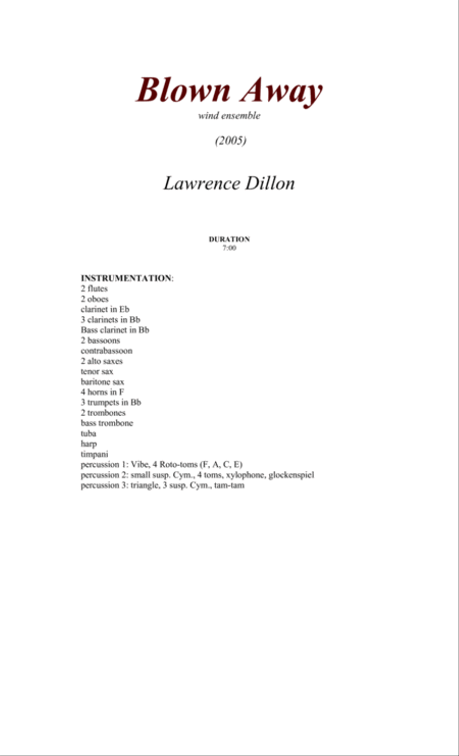 [Dillon] Blown Away Concert Band scores gallery preview page 4