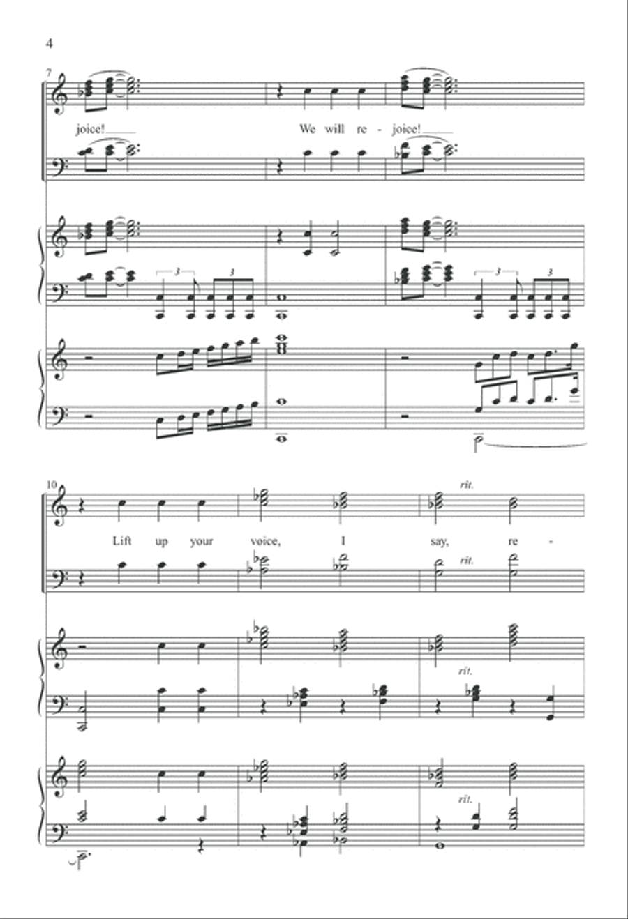 Rejoice, the Lord Is King 4-Part scores gallery preview page 4
