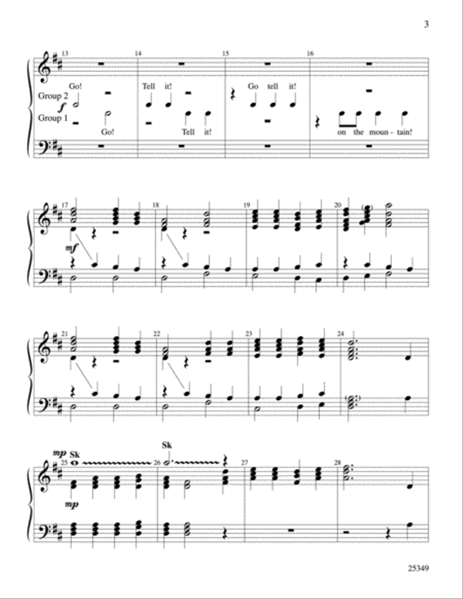 Go, Tell It! Handbell Choir scores gallery preview page 3