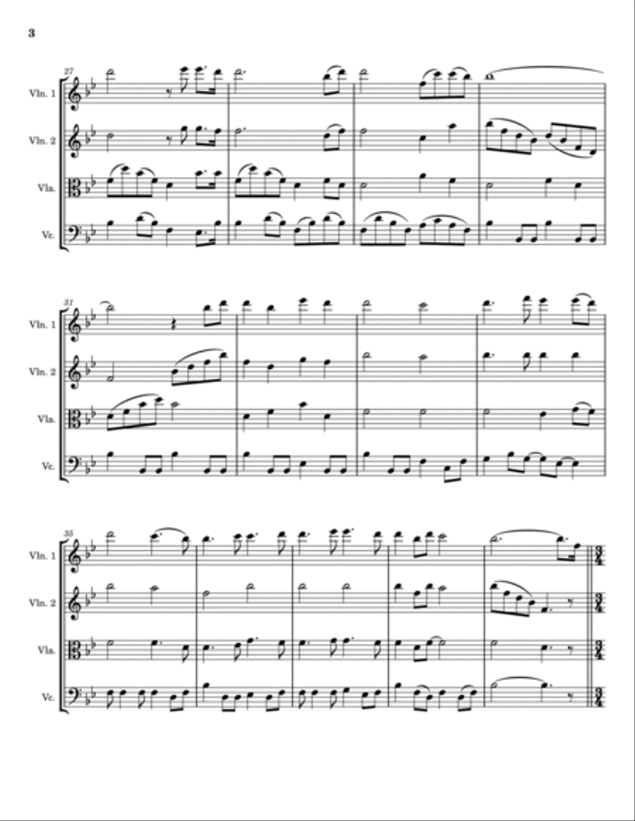 Lord, I Need You String Quartet scores gallery preview page 3