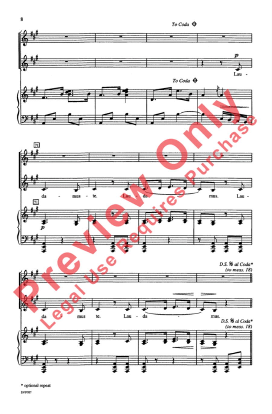 Exsultate Justi 2-Part scores gallery preview page 8