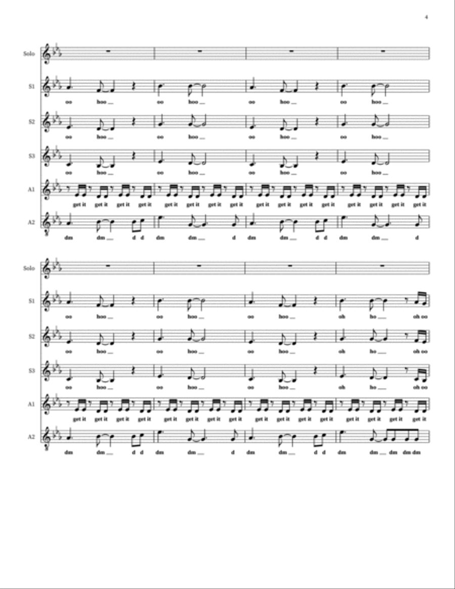 Let's Get It On Choir scores gallery preview page 4
