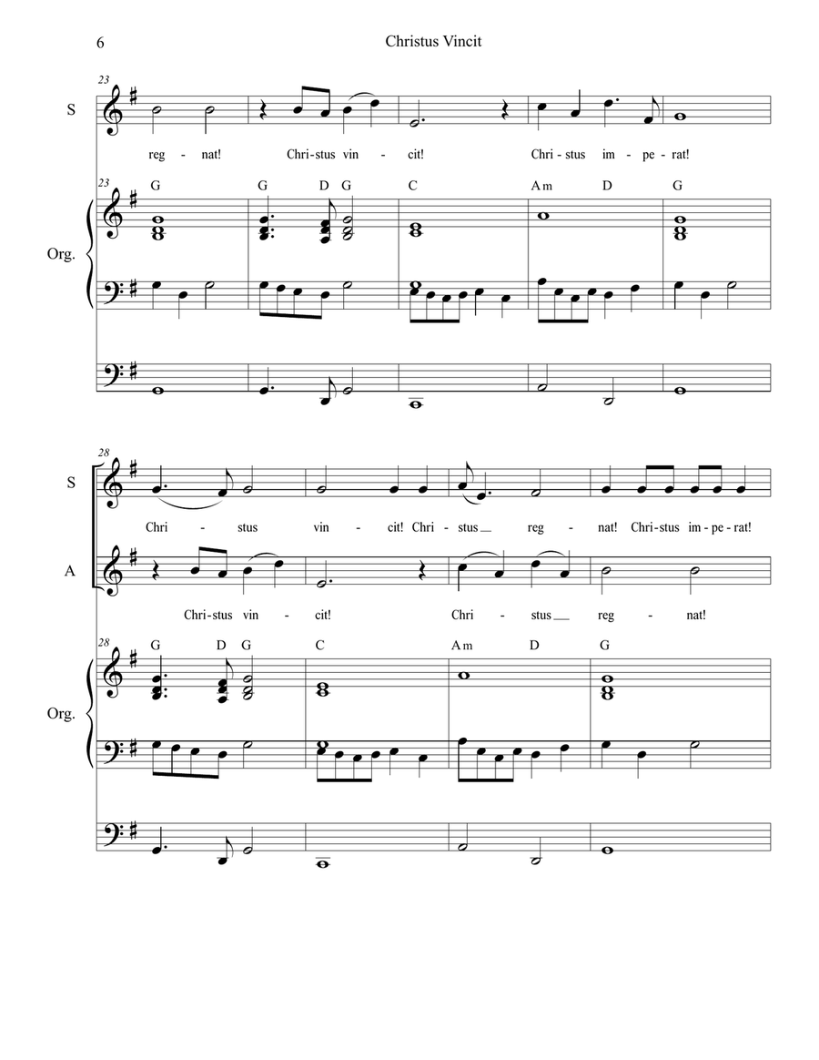 Christus Vincit (Canon) Christus Vincit (Canon) 4-Part scores gallery preview page 6