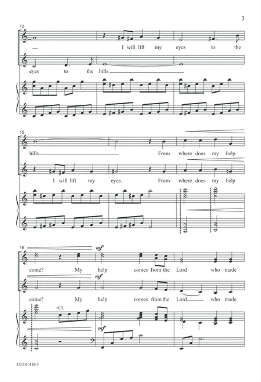 I Will Lift My Eyes SSA scores gallery preview page 4