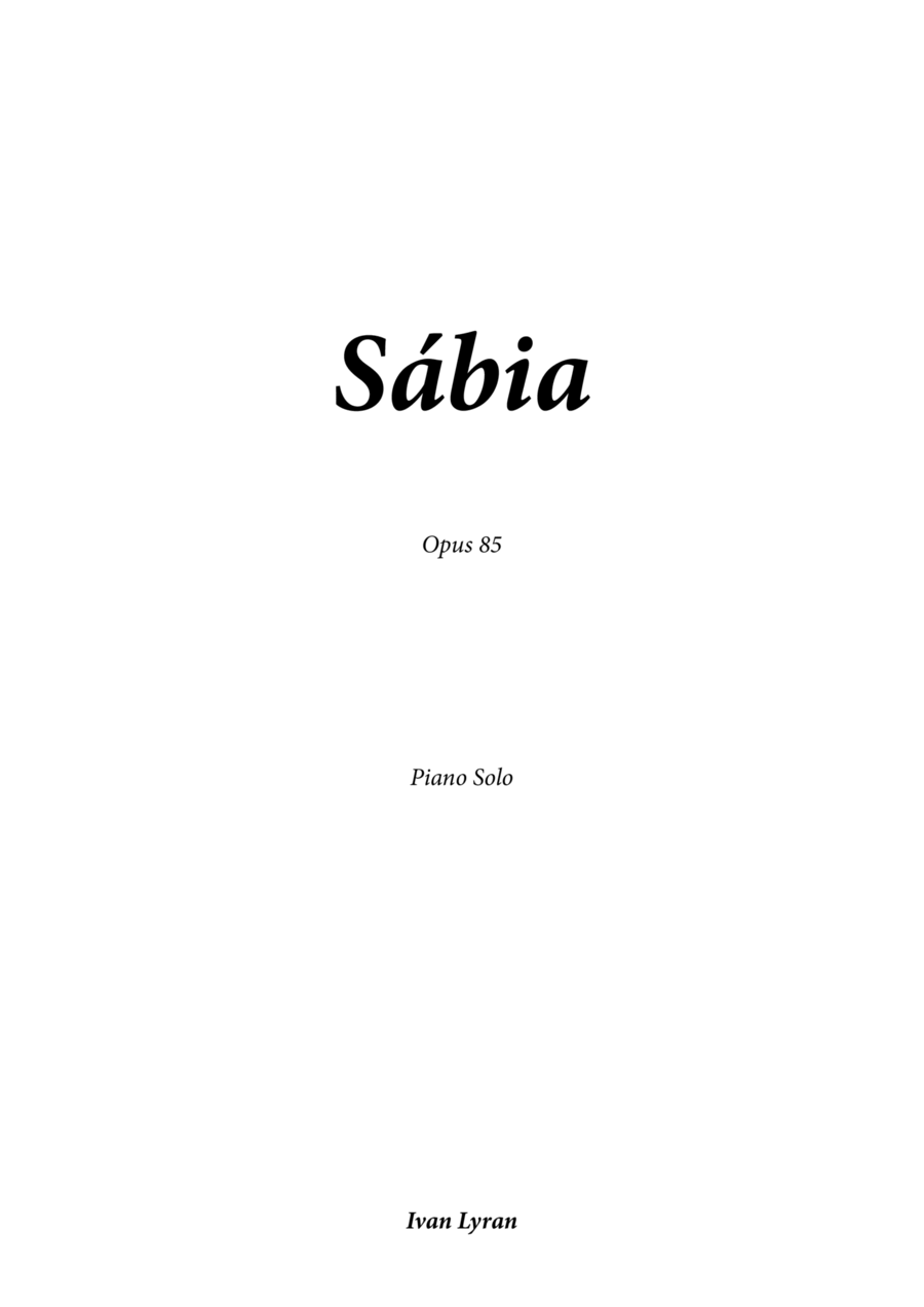 Sábia Opus 85 Sábia Opus 85 Piano Solo scores gallery preview page 1