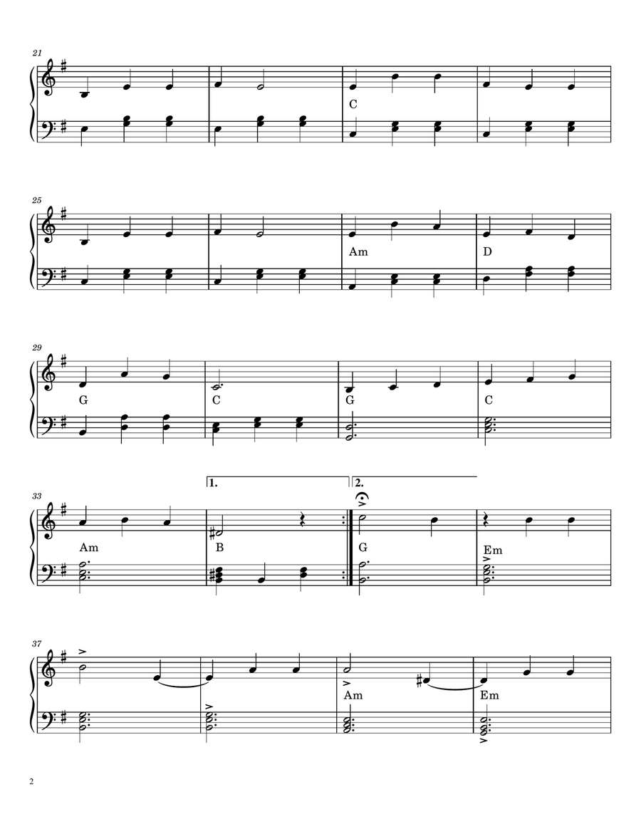 My Favorite Things Easy Piano scores gallery preview page 2