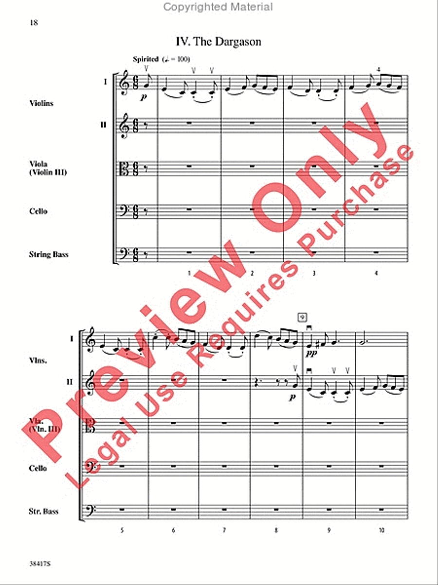 Themes from St. Paul's Suite String Orchestra scores gallery preview page 19