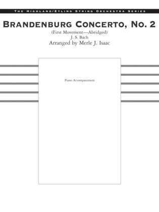 Book cover for Brandenburg Concerto No. 2: Piano Accompaniment