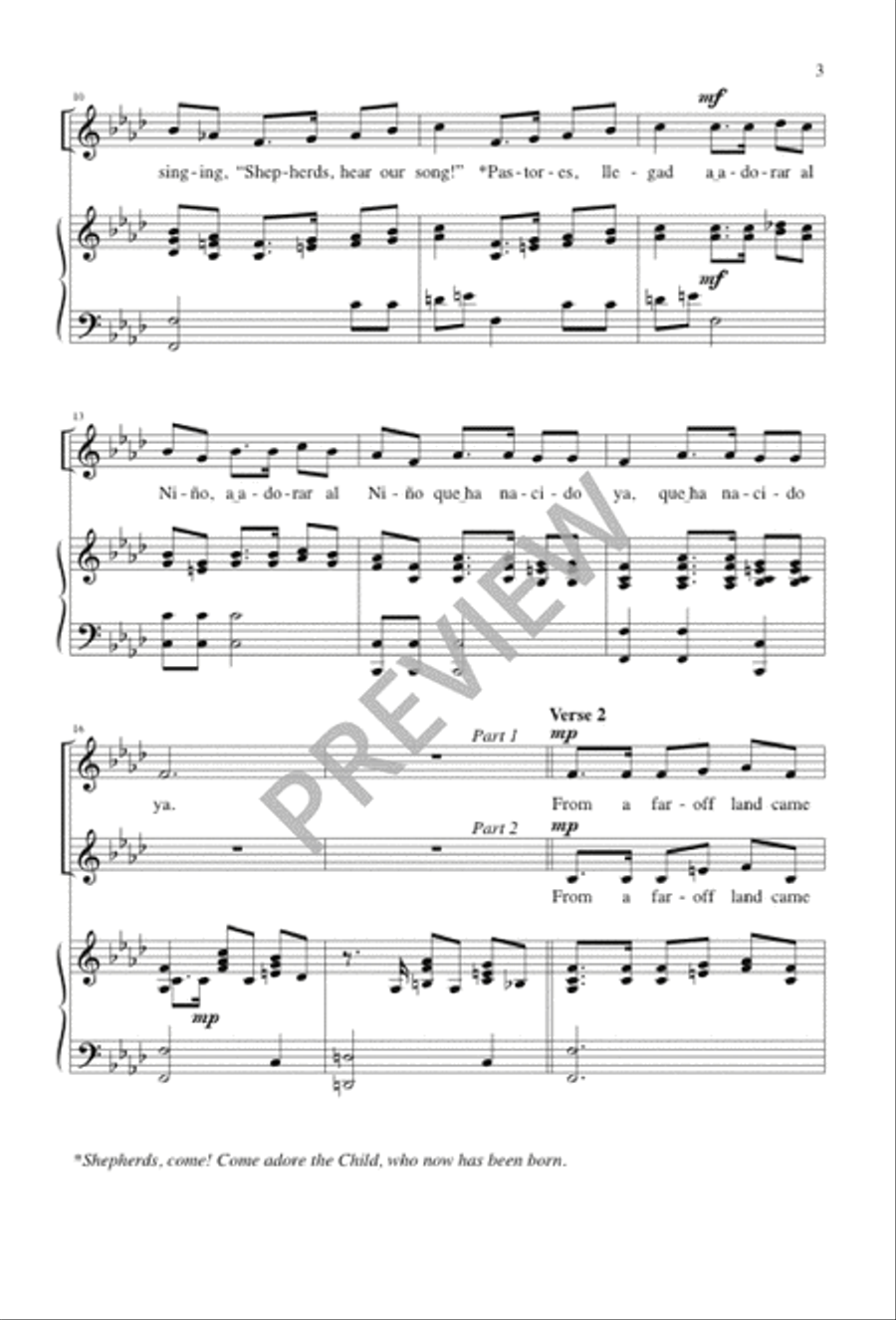 In the Night / En la Noche 3-Part scores gallery preview page 3