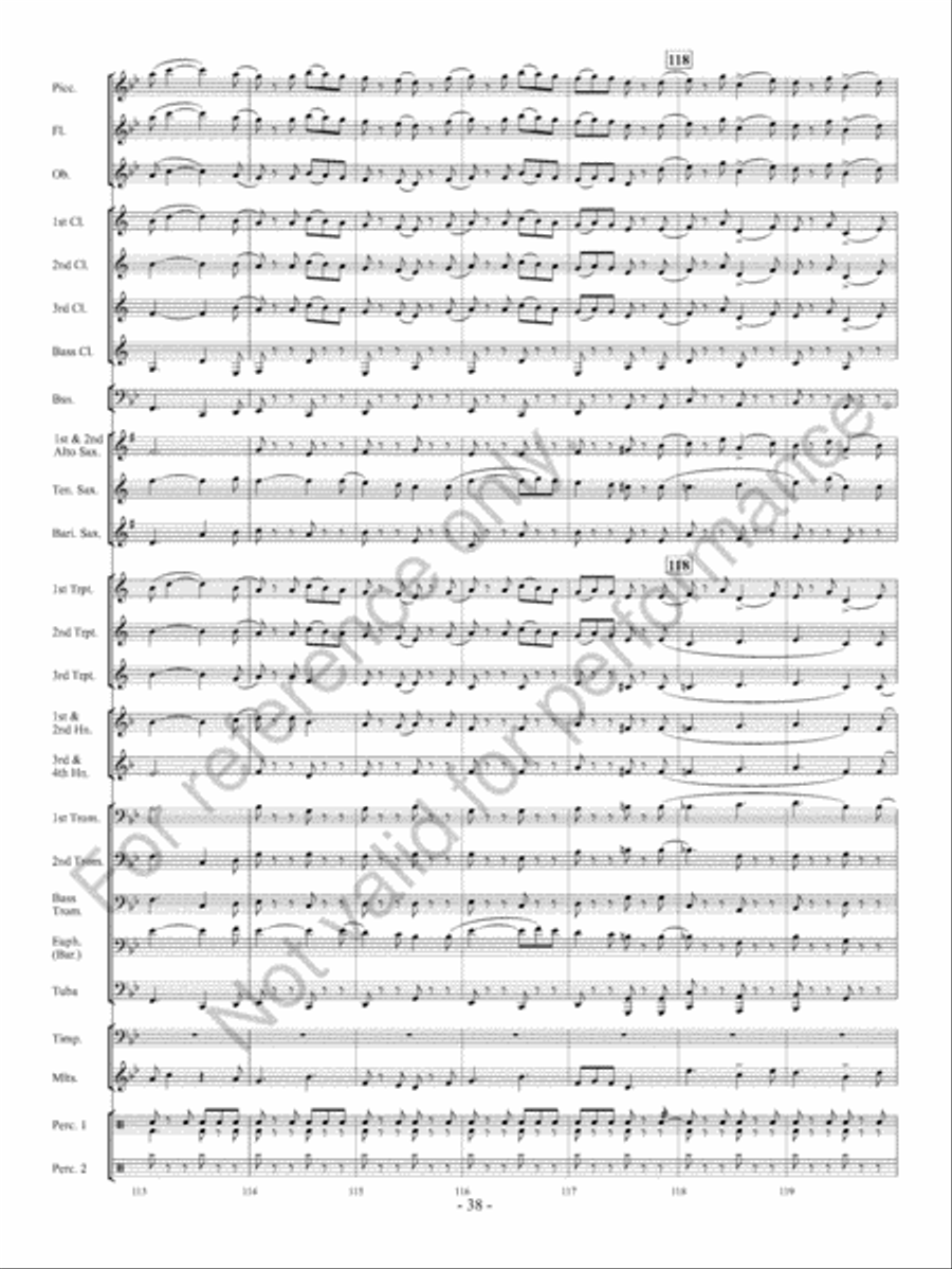 Yorkshire Folk Song Suite Concert Band scores gallery preview page 39