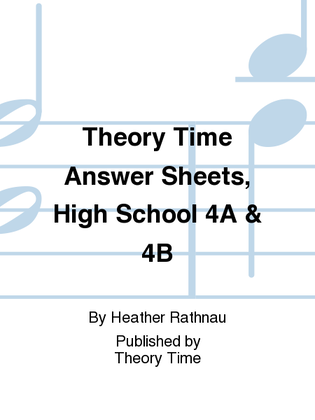 Book cover for Theory Time Answer Sheets, High School 4A & 4B