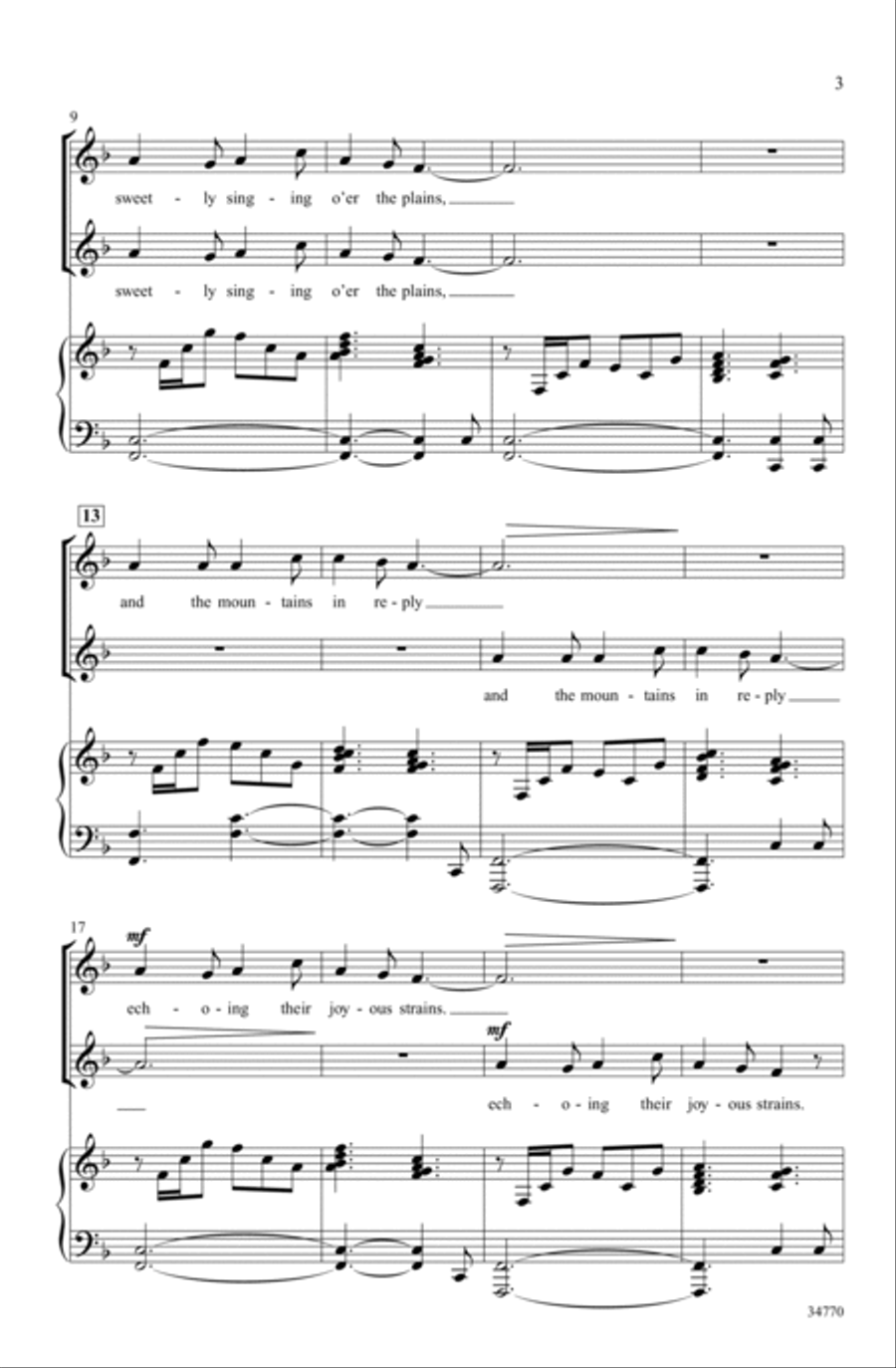 Angels' Gloria Angels' Gloria SSA scores gallery preview page 2