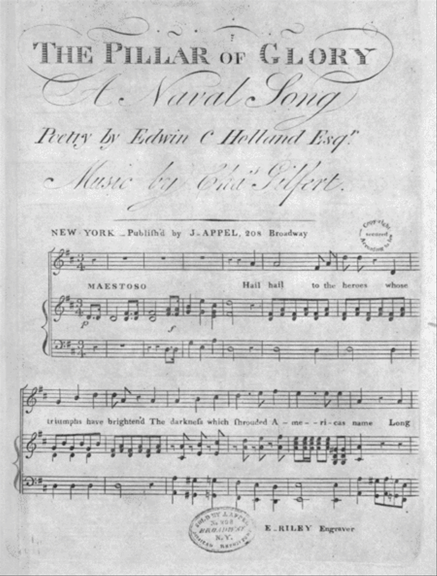 The Pillar of Glory. A Naval Song Voice scores gallery preview page 1