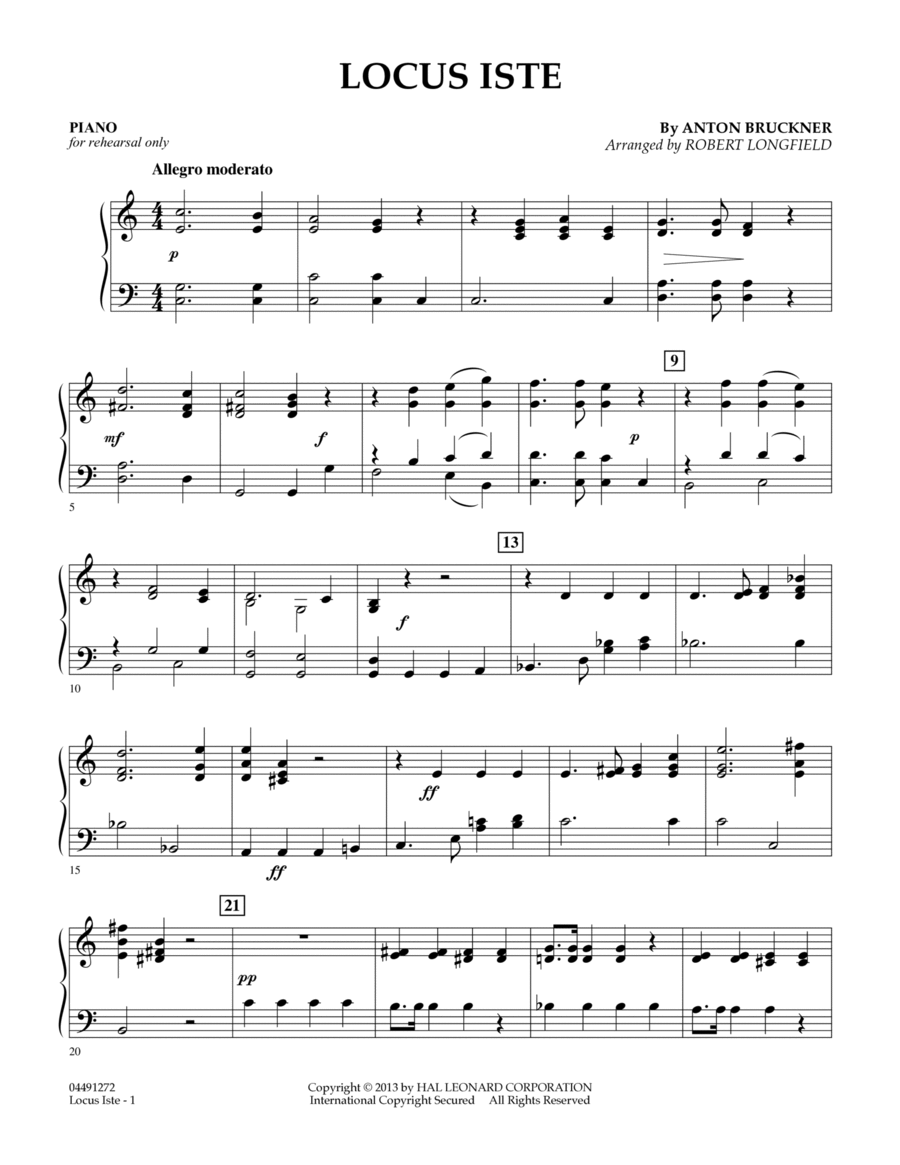 Locus Iste - Piano Orchestra scores gallery preview page 1