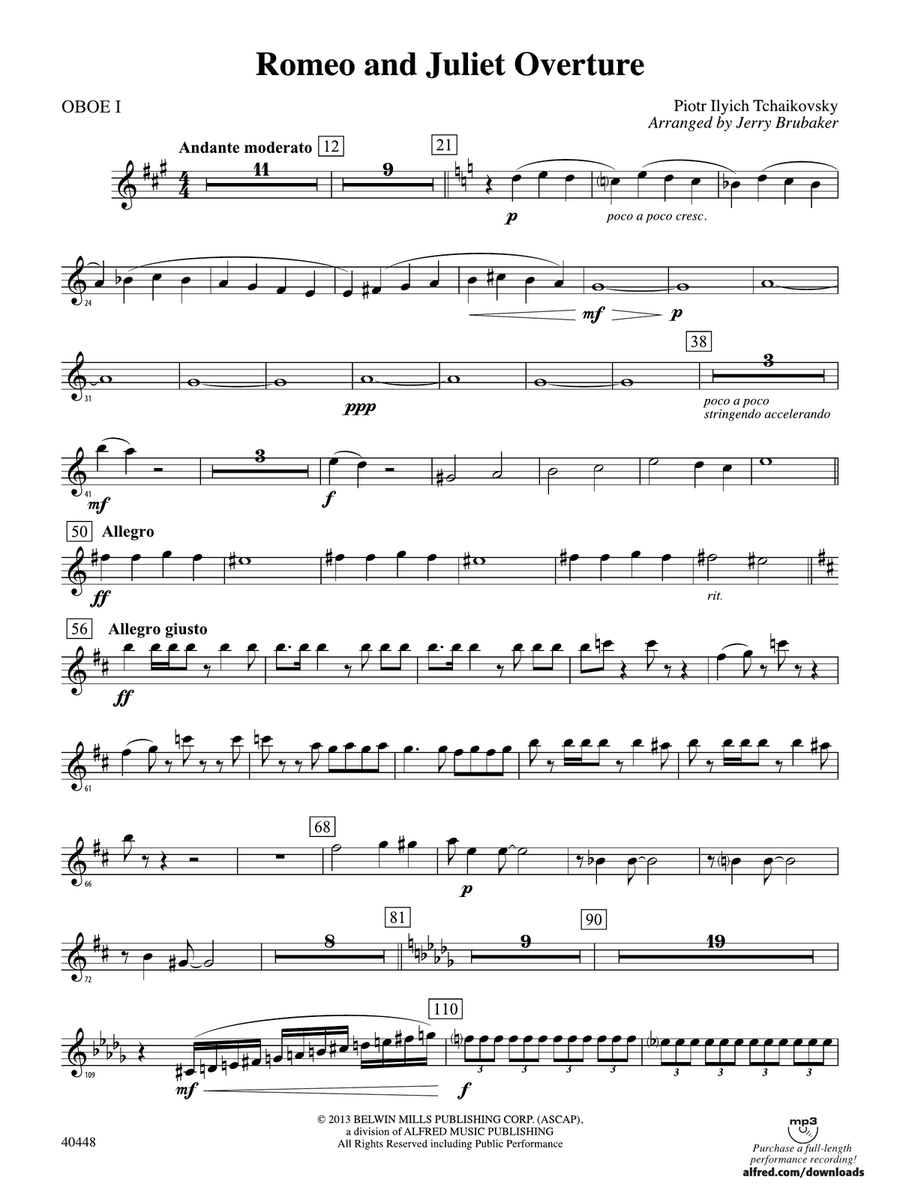 Romeo and Juliet Overture: Oboe