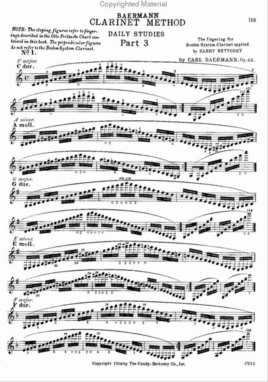 Method for Clarinet Part 3 B-Flat Clarinet scores gallery preview page 2