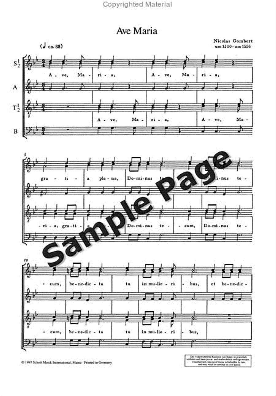 Ave Maria Ssattb Ave Maria Ssattb 4-Part scores gallery preview page 3