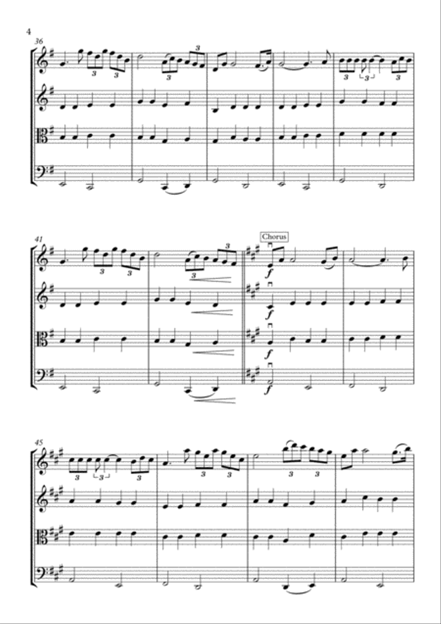 Time To Say Goodbye String Quartet scores gallery preview page 5