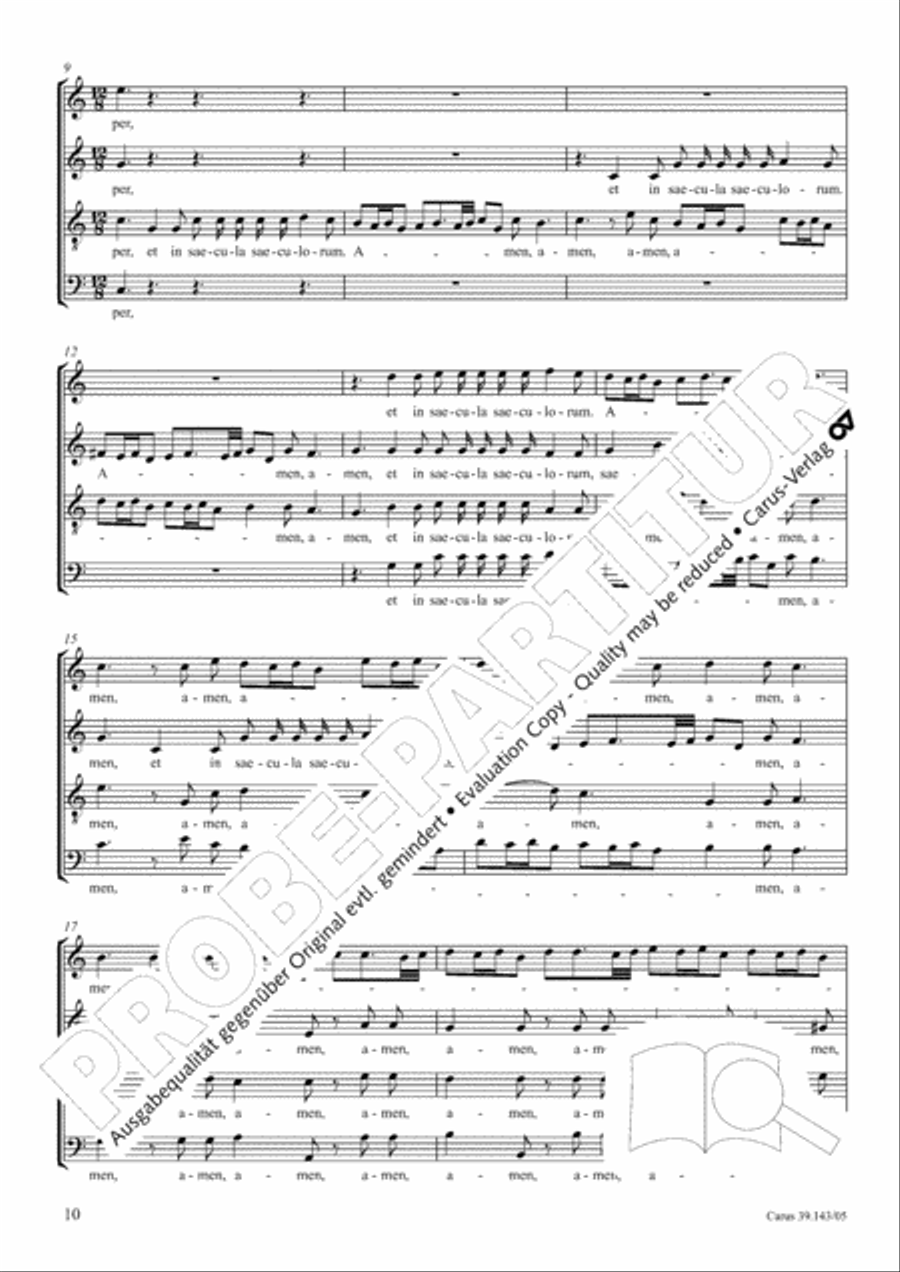 Magnificat in C major 4-Part scores gallery preview page 11